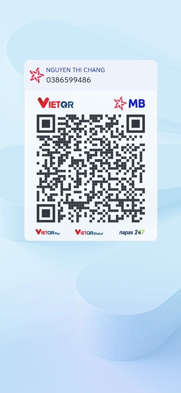 Ảnh mã QR thanh toán nguyên bản do Chang cung cấp